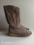 Clarks, kozaki vintage, retro, rozm. 39, skóra. 