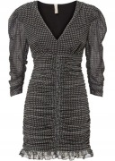 BONPRIX _LZ D20 CZARNA SUKIENKA Z WZOREM _/ 42