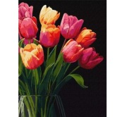 Malowanie po numerach IDEYKA 30x40cm kwiaty tulipan tulipany