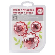 Metalowe ćwieki w 3 rozmiarach - czerwone