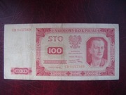 POLSKA Banknot 100 zł 1948 r. seria CB