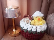 Koszyczek wielkanocny ze sznurka. Hand made 