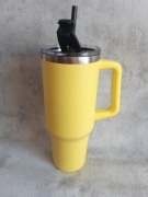 NOWY ELOY Duży Kubek Termiczny Termos 1200 ml żółty seledynowy cytrynowy