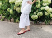 Białe spodnie bawełniane M 38 boho bohemian hippie