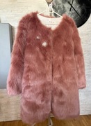 Mango sztuczne futro futerko różowe różowy płaszcz M/L