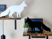 Lis, lampka nocna metalowa, biały