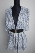 Kardigan oversize melanżowy S H&M (193)