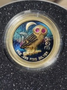 Niue 2021 2$ Ateńska Sowa - Złoto w lesie 1 Oz