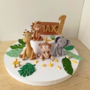 Safari Figurki na tort z masy cukrowej zestaw 