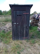 Toaleta drewniana ogrodowa przenośna WC na działkę budowę wychodek sławojka