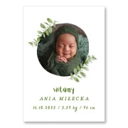 Metryczka ze zdjęciem dziecka Plakat A4 do druku