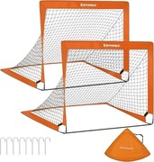 BRAMKA PIŁKARSKA DO PIŁKI NOŻNEJ TRENINGOWA DO GRY PRZENOŚNA 2SZT 120x80cm