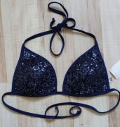 Bikini Góra Cekiny Granatowa