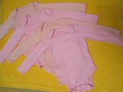 komplet - body z długim rękawem różowe dz92 cm