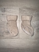 Skarpetki niemowlęce ciemno beżowe 3-6 miesięcy Next