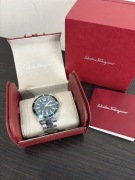Zegarek męski Ferragamo 1898 Quartz Green Dial SFFN00521
