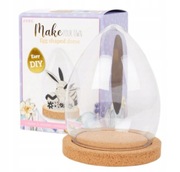 Nowe jajko wielkanocne szklane 16 x 12 cm z ozdobami