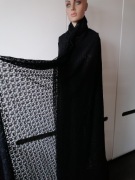 EXKLUZYWNA CZARNA KORONKA SZEROKA!!! KUPON TKANINY SZYCIE