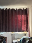 Komplet zasłon Dunelm  zaciemniających fiolet wrzos bawełna na przelotkach