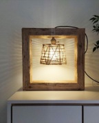 Lampka drewniana eko loft 