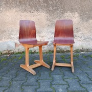 Krzesełka dziecięce ASS Schulmöbel vintage lata 50.