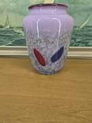 Dekoracyjny wazon ceramiczny – lawendowy odcień, efekt szkliwa