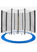 Osłona krawędzi trampoliny + siatka na 8 słupków 366 cm