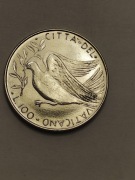 Sprzedam monetę Watykan 100 lirów 1975r. Paweł VI stan menniczy - rzadka