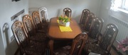 Stół drewniany z 12 krzesłami 