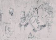 TOMASZ SĘTOWSKI "Zdziecinniały król" akwaforta, 27 x 40 cm