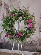 Wianek na drzwi wiosenny  motyle