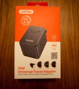 Ładowarka podróżna EU/US/UK/AUS PD 35 W GaN QC 3.0 USBx3 + USB-Cx2 Unitek