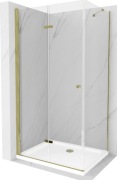 KABINA PRYSZNICOWA SKŁADANA ZŁOTA 80 x 100 CM + BRODZIK