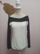 Cienki dwukolorowy sweter