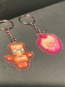 2 x Unikatowy Breloczek Brelok Do Kluczy Minecraft Totem of Undying Jabłko
