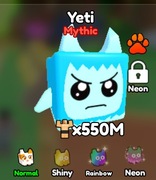 !!YETI mityczny pet 550m z enchantem w grze roblox  Gym Star SImulator !!
