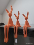 Zajączki Wielkanocne flokowane siedzące 