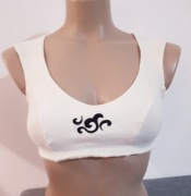 Biały Krótki Top bez Rękawów  Crop Top Rozmiar 36 