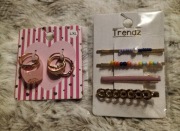 Zestaw pierścionków r L/XL spinki do włosów Trendz