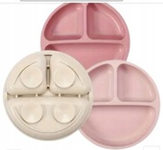 PANDAEAR TALERZYKI SILIKONOWE DO KARMIENIA DZIECKA   Z PRZYSSAWKAMI 3 SZT .