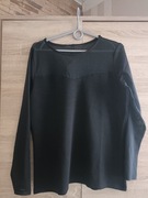 Czarna bluzeczka z siateczkowymi rękawami 