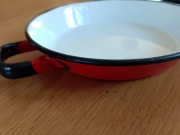 Płytki garnek emaliowany PRL 