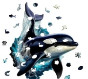 Puzzle drewniane Montessori rozwój Zwierzęta nowe 50elementów gratisy