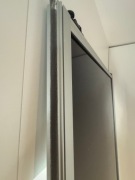Lustro - Lustra - 3x drzwi przesuwne z lustrem 224x72 cm - aluminiowa rama