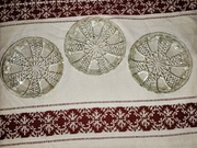 Talerzyk półmisek deserowy kryształ szkło 16 cm 3 sztuki 