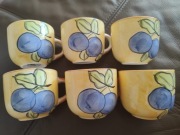 Filiżanki ceramiczne włoskie MISO ręcznie malowane 6szt.