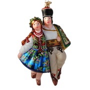 Para góralska - bombka folk handmade by Bombkarnia
