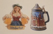 Magnes na lodówkę 2szt. Oktoberfest Monachium Bawaria Alpy Niemcy(40)