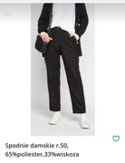 Spodnie damskie r.50, 65%poliester,33%wiskoza 