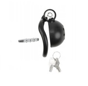 Mały lekki czarny pas cnoty chastity cage 5 oringów + dilator